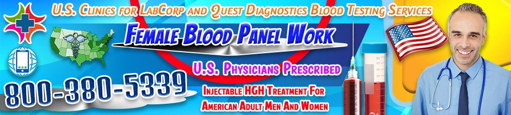 female blood panel work