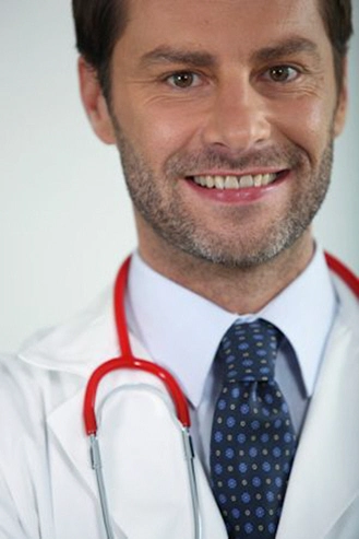 male doctor smiling