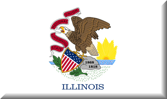 Illinois state flag, blood testing facilities Illinois state flag, medical clinics