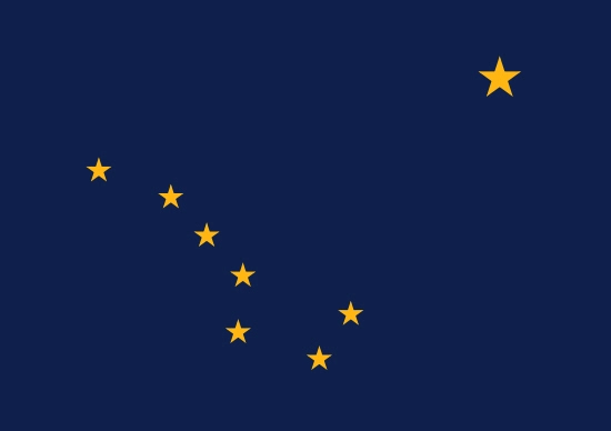 Alaska state flag, medical clinics