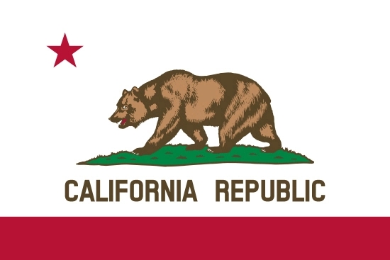 California state flag, medical clinics