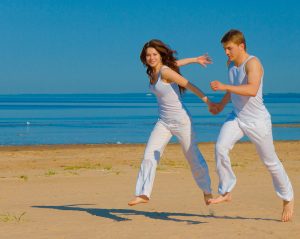 happy fit couple