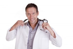 a HGH doctor with a stethoscope around his neck 300x200