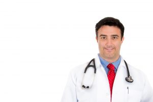 closeup up portrait of smiling healthcare professional doctor nurse wearing red tie and 300x200