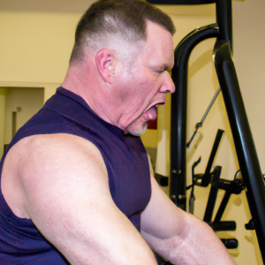 a professional appealing image of a caucasian man or woman exercising in a gym